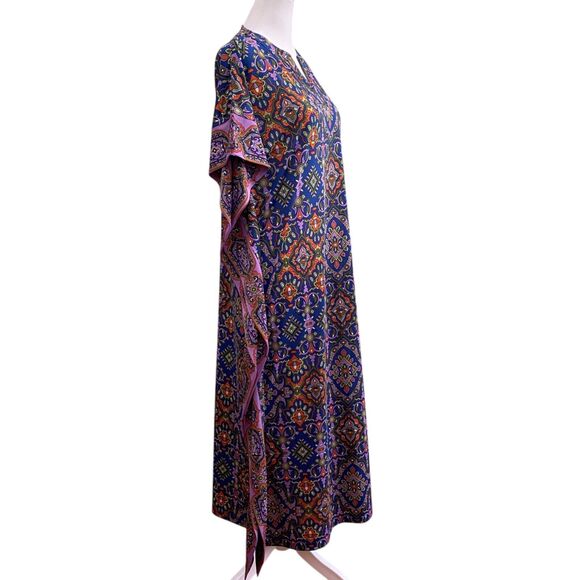 Joan Rivers Kaftan Mumu Maxi Dress Womens Petite XS Oversized Mrs Roper Boho - Picture 5 of 11